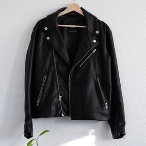 A&F Vegan Leather Biker Jacket